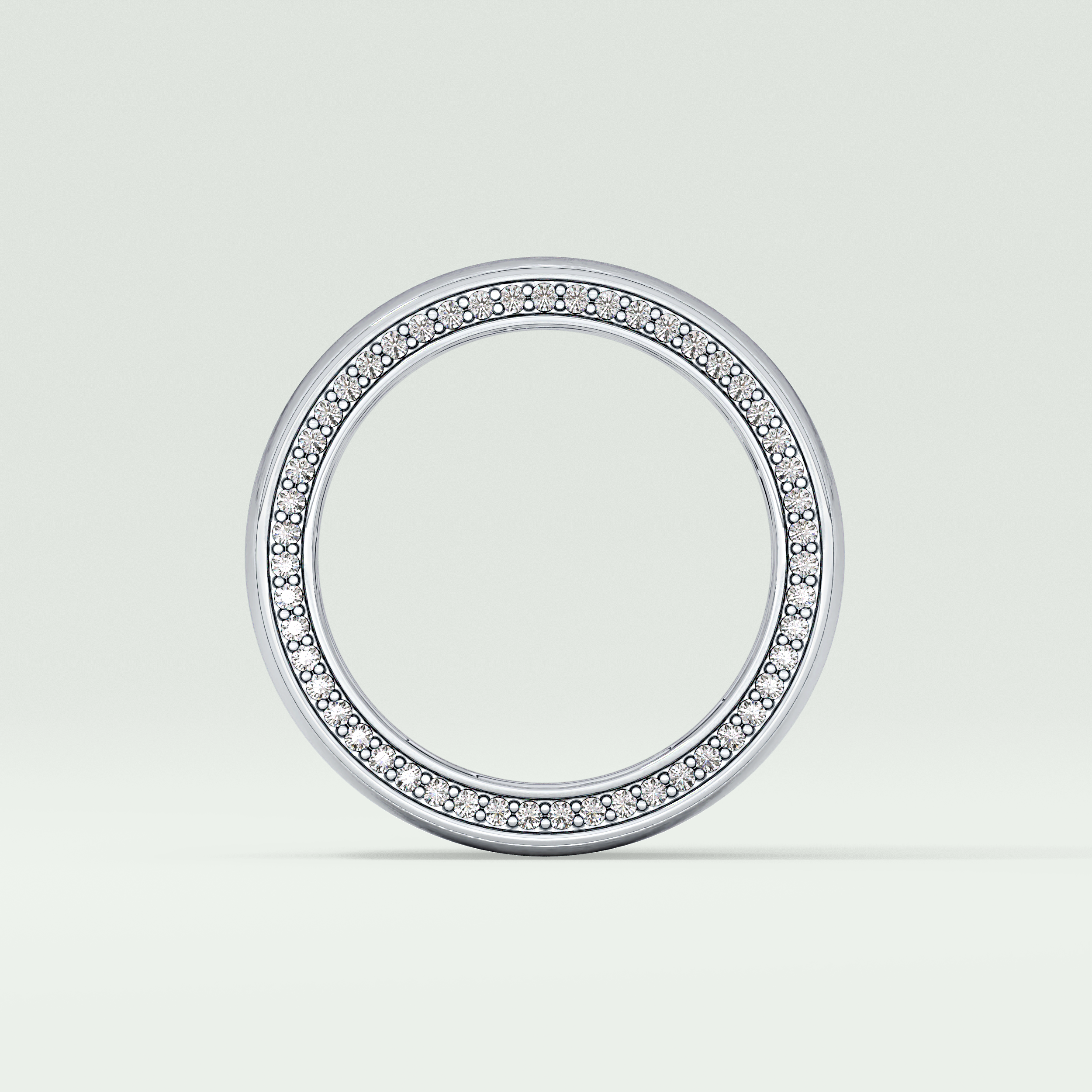 0.70 CT Polished Edged Moissanite Diamond Men's Wedding Band 12