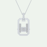 0.25 CT Princess & Round Moissanite Diamond Stones Necklace 5