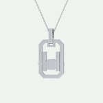 0.25 CT Princess & Round Moissanite Diamond Stones Necklace 6