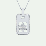 0.90 CT Round Cut Moissanite Diamond Stones Necklace For Him 5