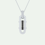 0.20 CT Round Shaped Black Moissanite Diamond Necklace 5