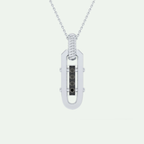 0.20 CT Round Shaped Black Moissanite Diamond Necklace 5