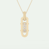 0.20 CT Round Shape Moissanite Diamond Stones Necklace For Him 1