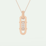 0.20 CT Round Shape Moissanite Diamond Stones Necklace For Him 9