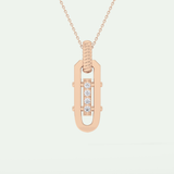 0.20 CT Round Shape Moissanite Diamond Stones Necklace For Him 9