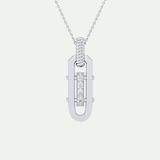 0.20 CT Round Shape Moissanite Diamond Stones Necklace For Him 5