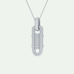 0.20 CT Round Shape Moissanite Diamond Stones Necklace For Him 7
