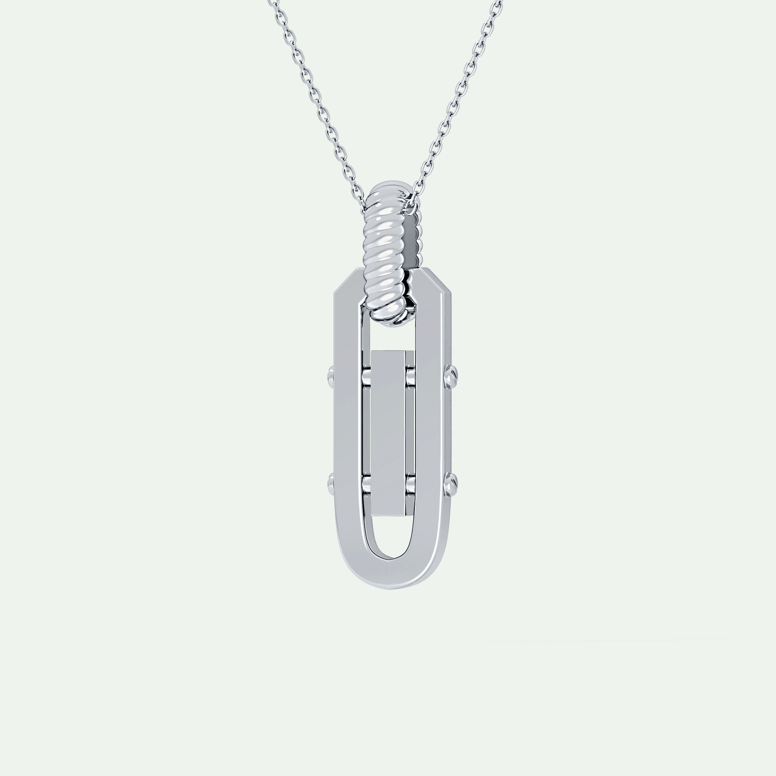 0.20 CT Round Shape Moissanite Diamond Stones Necklace For Him 7