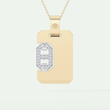 0.10 CT Layered Moissanite Diamond Necklace For Him 1