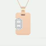 0.10 CT Layered Moissanite Diamond Necklace For Him 5