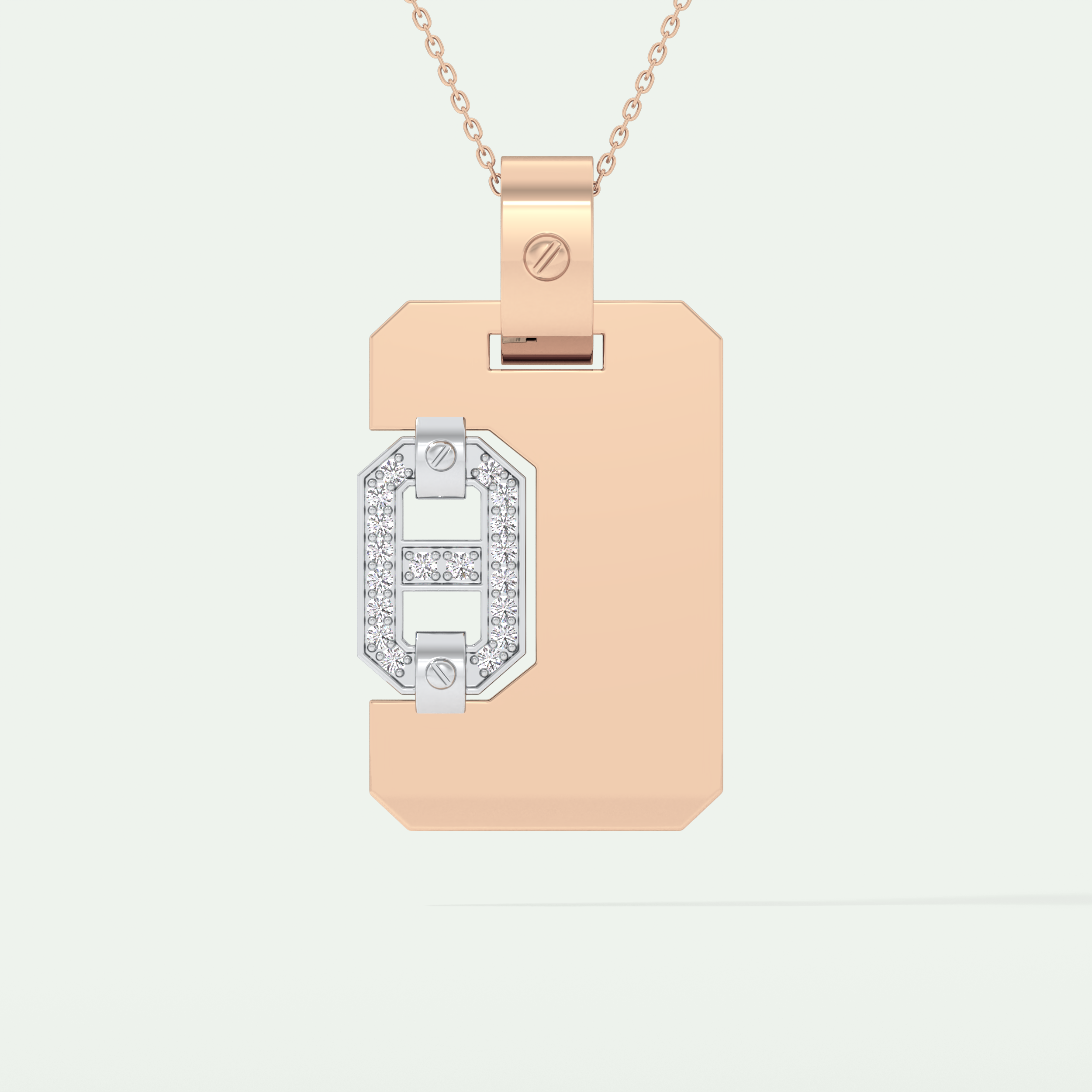 0.10 CT Layered Moissanite Diamond Necklace For Him 5