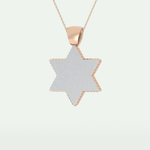0.45 CT Unique Star Shaped Moissanite Diamond Stones Two Tone Necklace 8