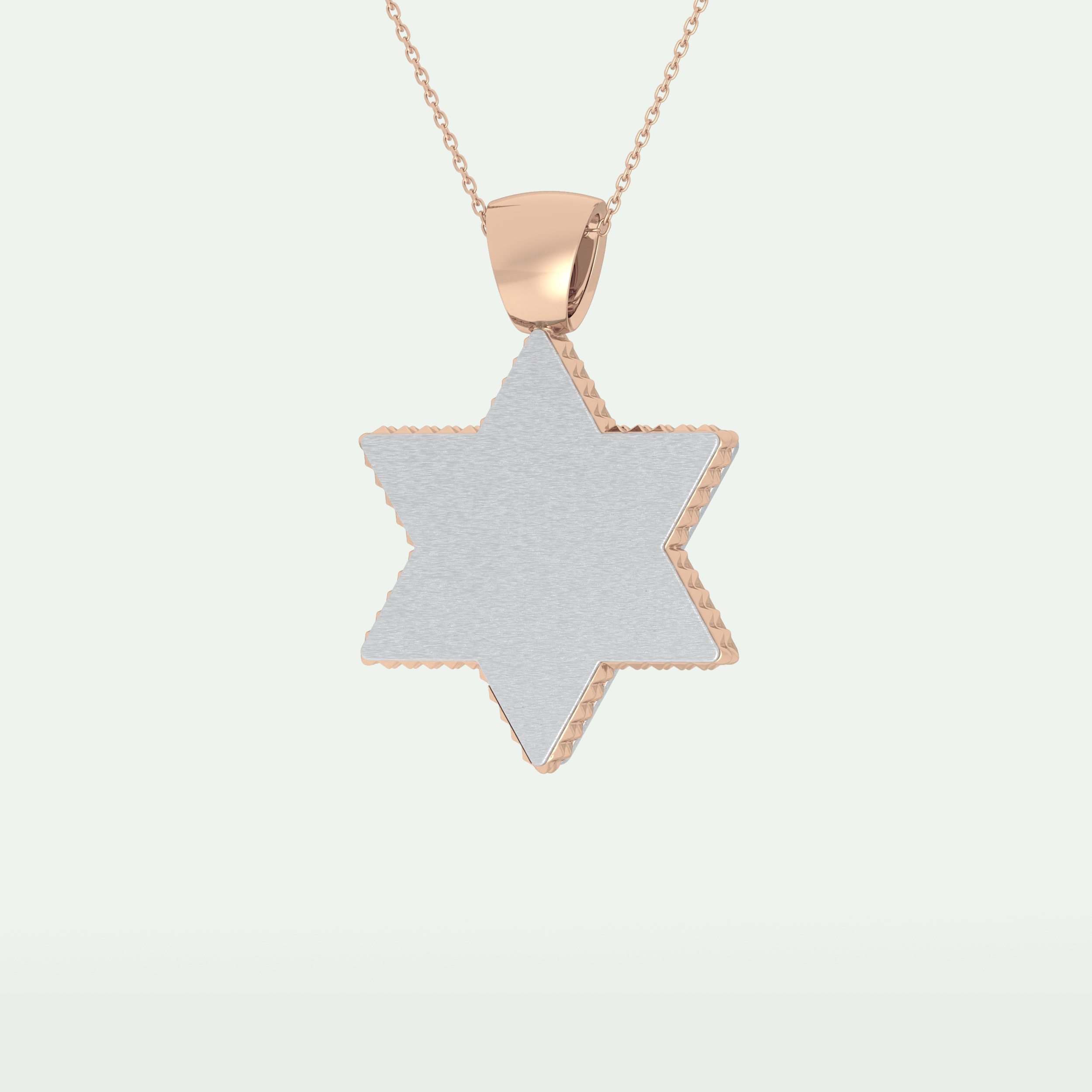 0.45 CT Unique Star Shaped Moissanite Diamond Stones Two Tone Necklace 8
