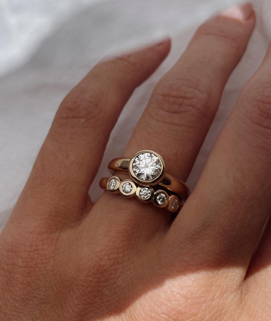 2 CT Round Halo & Pave Lab Grown Diamond Engagement Ring