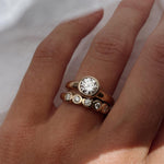 2 CT Round Halo & Pave Lab Grown Diamond Engagement Ring
