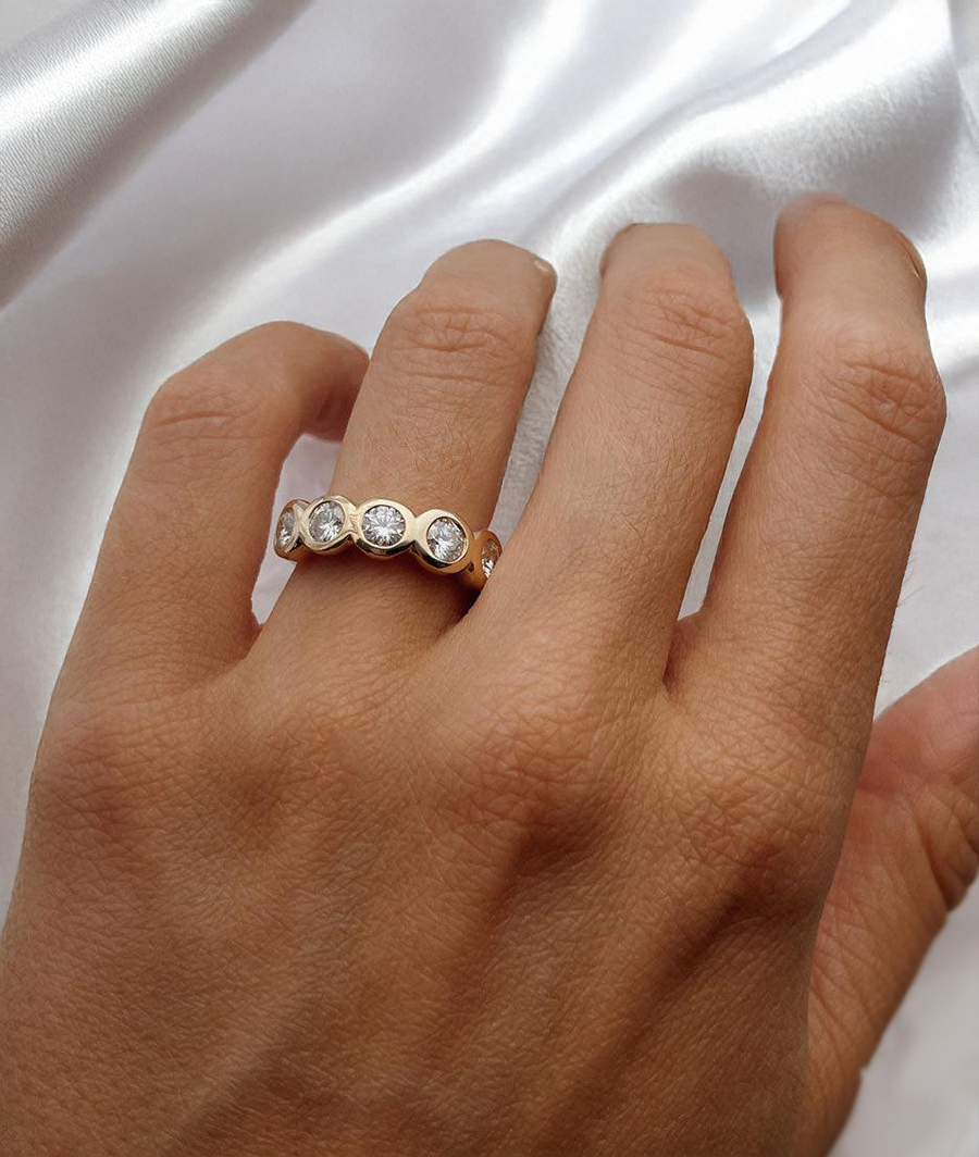 2 CT Round Halo & Pave Lab Grown Diamond Engagement Ring