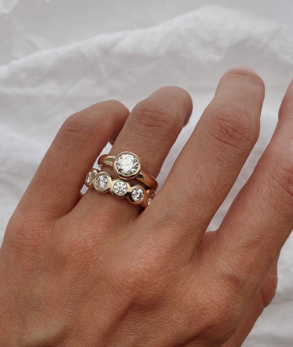 2 CT Round Halo & Pave Lab Grown Diamond Engagement Ring