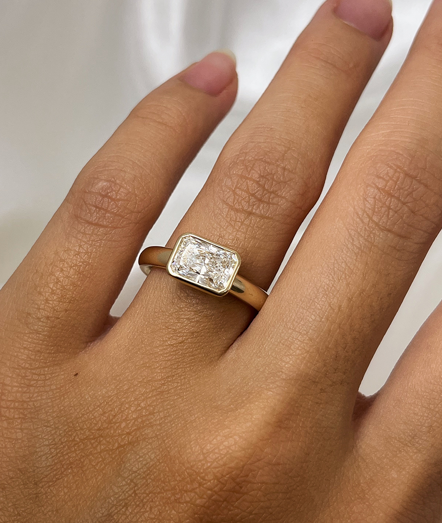 2 CT Round Halo & Pave Lab Grown Diamond Engagement Ring