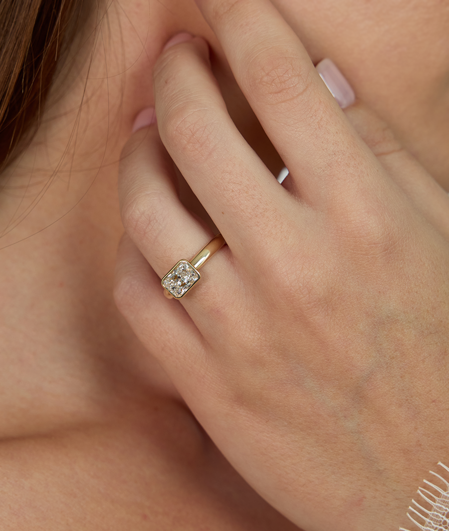 2 CT Round Halo & Pave Lab Grown Diamond Engagement Ring
