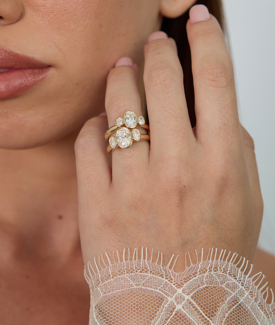 2 CT Round Halo & Pave Lab Grown Diamond Engagement Ring