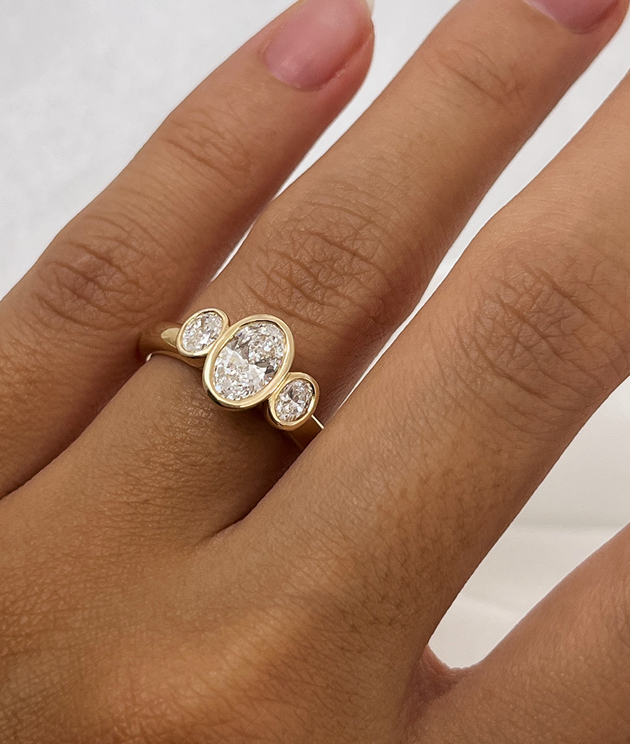 2 CT Round Halo & Pave Lab Grown Diamond Engagement Ring