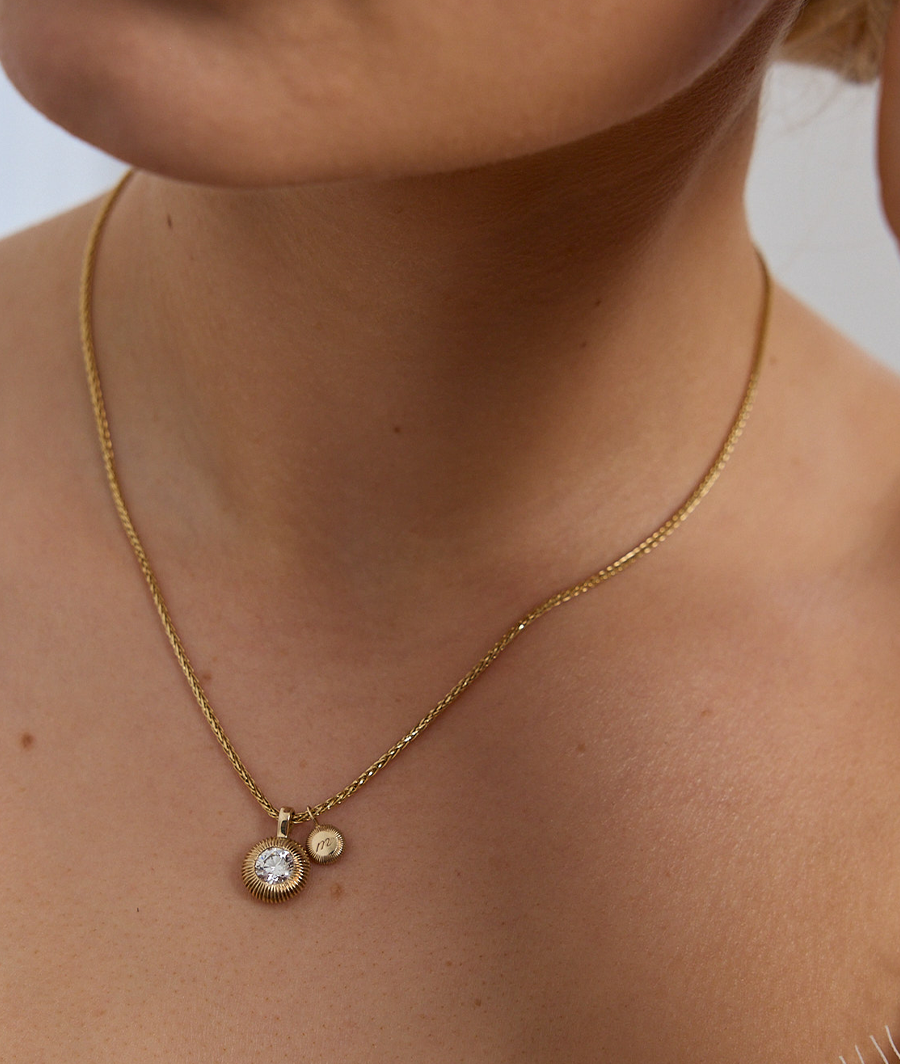 1.0 CT Pear Bezel Solitaire Lab Grown Diamond Necklace