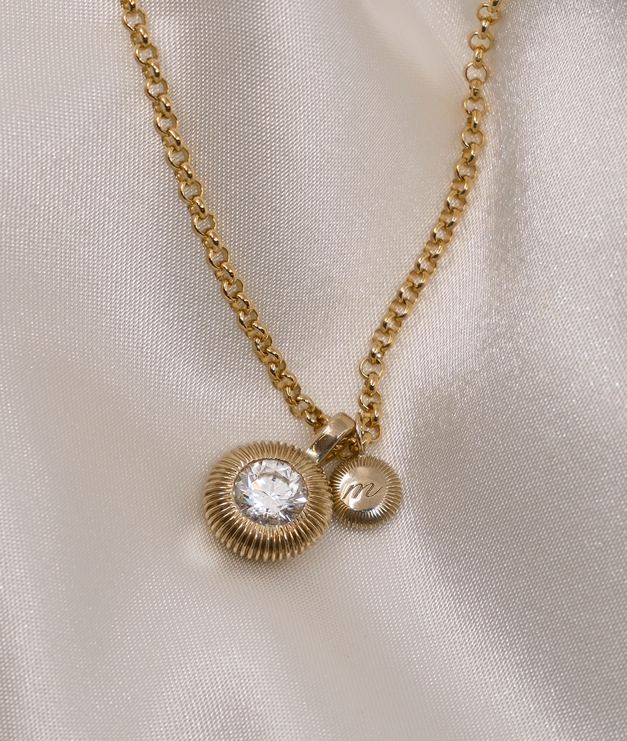 1.0 CT Pear Bezel Solitaire Lab Grown Diamond Necklace