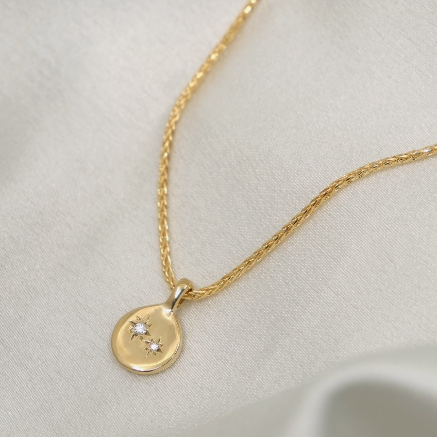 1.0 CT Pear Bezel Solitaire Lab Grown Diamond Necklace