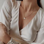 1.0 CT Pear Bezel Solitaire Lab Grown Diamond Necklace