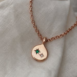 1.0 CT Pear Bezel Solitaire Lab Grown Diamond Necklace