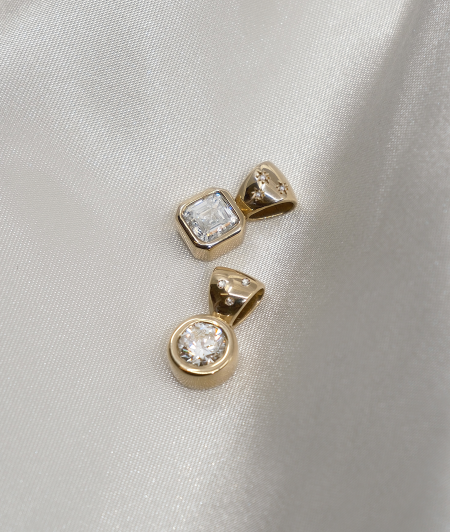 1.0 CT Pear Bezel Solitaire Lab Grown Diamond Necklace