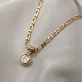 1.0 CT Pear Bezel Solitaire Lab Grown Diamond Necklace