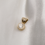 1.0 CT Pear Bezel Solitaire Lab Grown Diamond Necklace