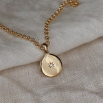1.0 CT Pear Bezel Solitaire Lab Grown Diamond Necklace