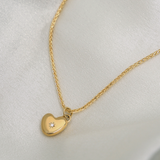 1.0 CT Pear Bezel Solitaire Lab Grown Diamond Necklace