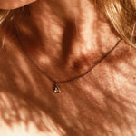 1.0 CT Pear Bezel Solitaire Lab Grown Diamond Necklace