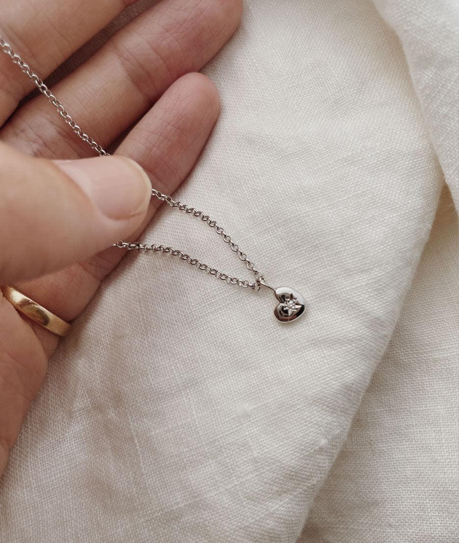 1.0 CT Pear Bezel Solitaire Lab Grown Diamond Necklace