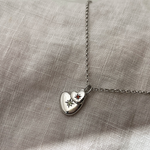 1.0 CT Pear Bezel Solitaire Lab Grown Diamond Necklace