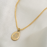 1.0 CT Pear Bezel Solitaire Lab Grown Diamond Necklace