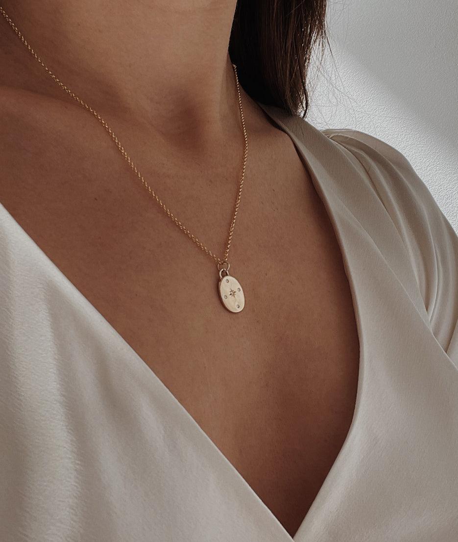 1.0 CT Pear Bezel Solitaire Lab Grown Diamond Necklace