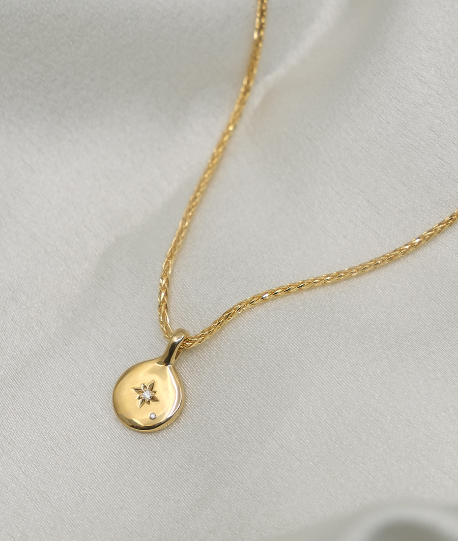 1.0 CT Pear Bezel Solitaire Lab Grown Diamond Necklace