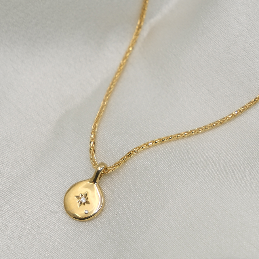 1.0 CT Pear Bezel Solitaire Lab Grown Diamond Necklace