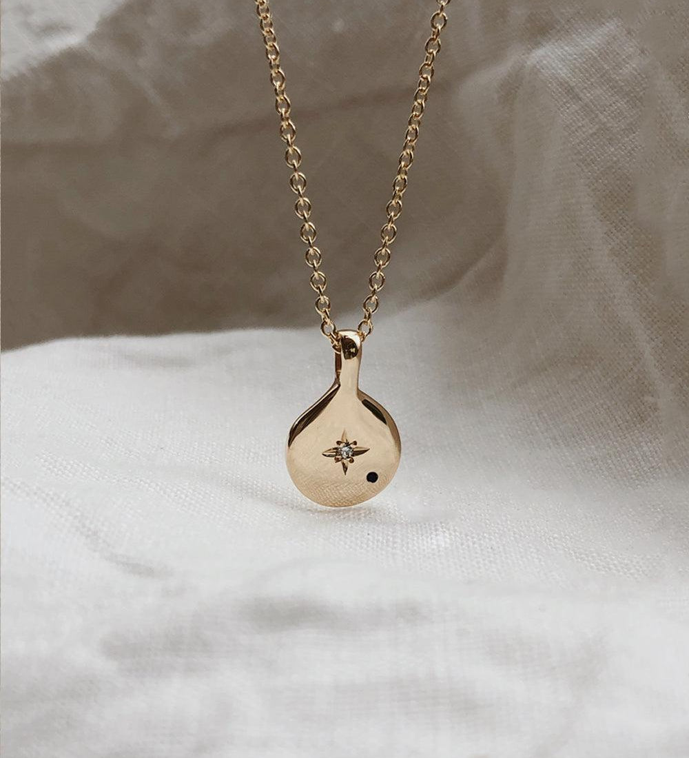 1.0 CT Pear Bezel Solitaire Lab Grown Diamond Necklace