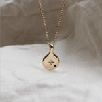 1.0 CT Pear Bezel Solitaire Lab Grown Diamond Necklace