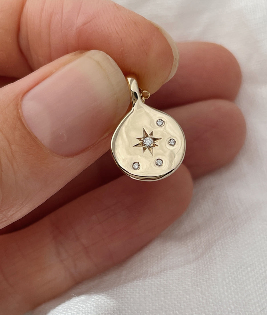 1.0 CT Pear Bezel Solitaire Lab Grown Diamond Necklace