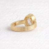 Phoebe Dynevor – Inspired 4 Carat Oval Cut Bezel Lab Grown Diamond Engagement Ring