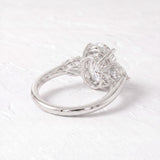 Winnie Harlow – Inspired 8.5 Carat Oval Cut Three Stone Lab Grown Diamond Engagement Ring