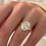 Phoebe Dynevor – Inspired 4 Carat Oval Cut Bezel Lab Grown Diamond Engagement Ring