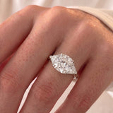 Ciara – Inspired 4 Carat Cushion Cut Five Stones Lab Grown Diamond Engagement Ring