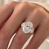 Serena Williams – Inspired 8 Carat Oval Cut Three Stone Lab Grown Diamond Engagement Ring
